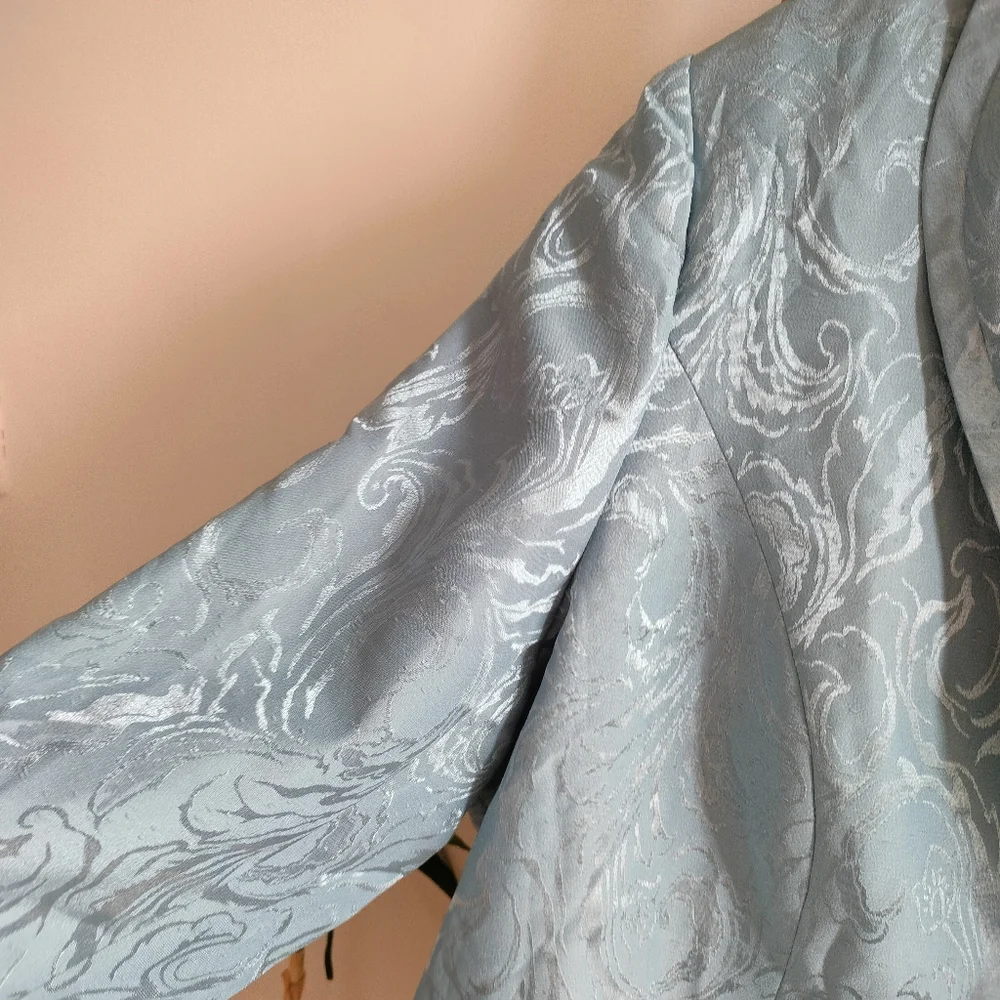 Light Blue Brocade Blazer - Picture 8 of 14